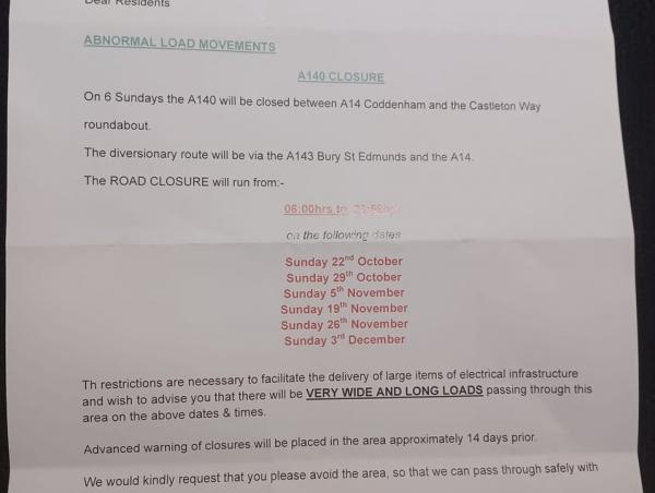 Road closure